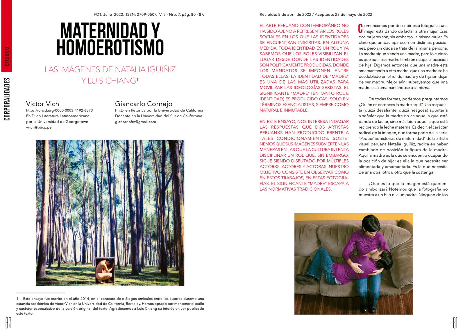 Revista: FOT Vol. 5 Núm. 1 (2022) - Luis Chiang Chang-Way